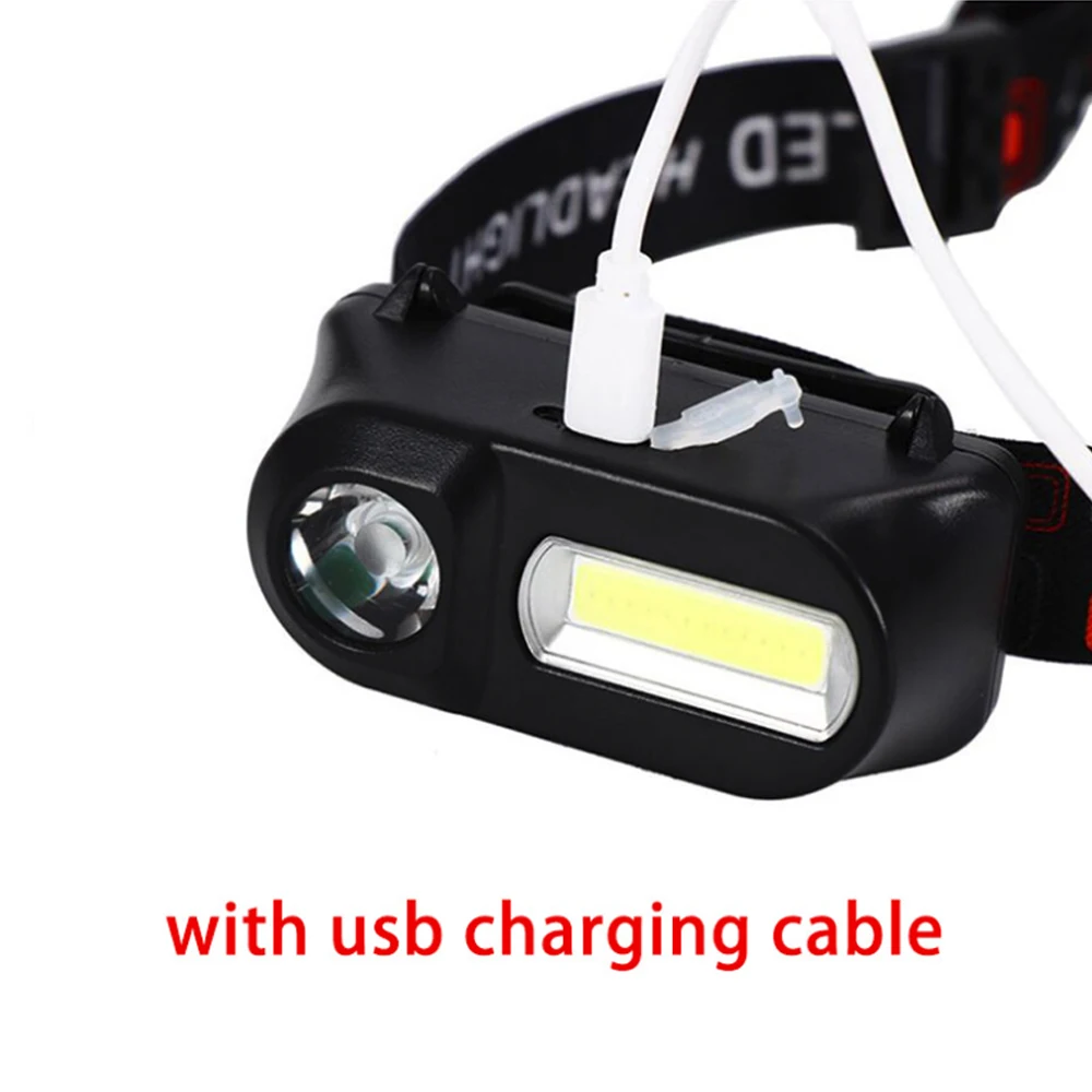 Открытый Кемпинг мини-cob LED фары USB зарядка рыболовные Налобные фонари фонарь кемпинг туристический нож фонарик