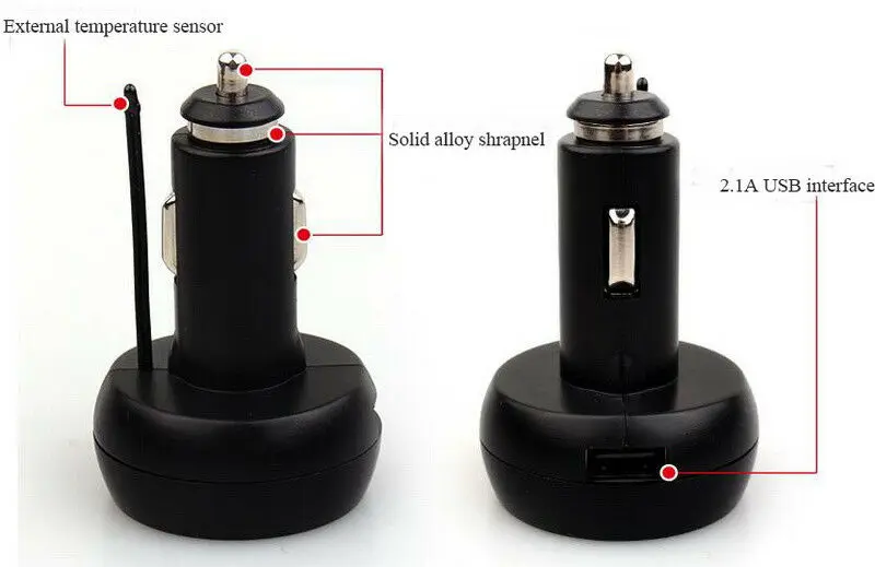 Четыре в одном прикуриватель автомобильное зарядное устройство вольтметр