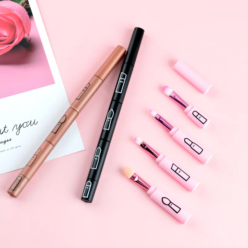 Косметические инструменты портативная Кисть для макияжа из 4 частей женская