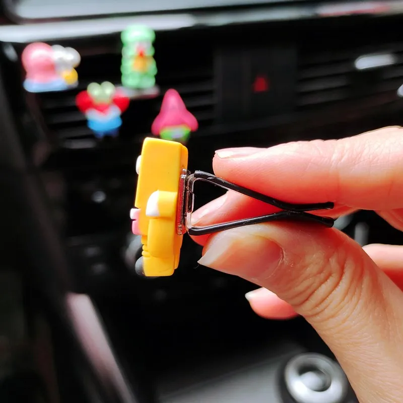 

Cartoons Sponge Baby Car Air Vent Clip Starfish Octopus Crab Cute Car Accessories Interior Creative Cartoon Auto Decoration Clip