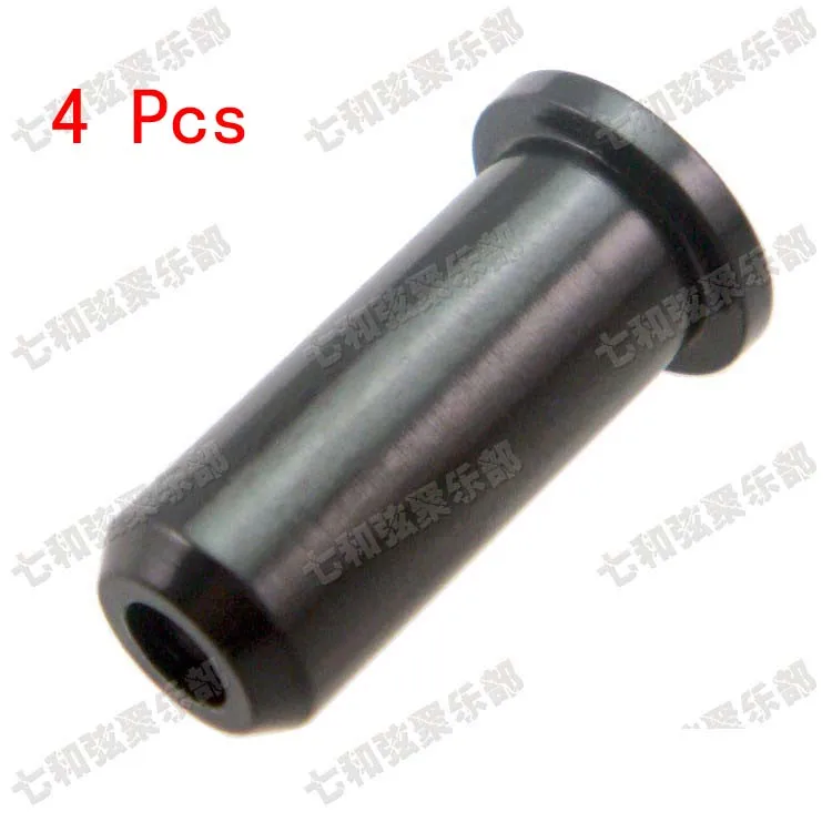 

4 Pcs Black Bass Guitar String Mounting Ferrules Bushing Electric Bass Bridge String retainer XK-07-BK-4