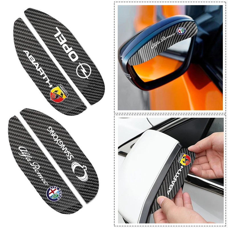 

2pcs Car Side Rearview Mirror Rain Eyebrow Visor Rain Cover For Peugeot 206 307 308 3008 207 208 407 508 2008 5008 107 106 205