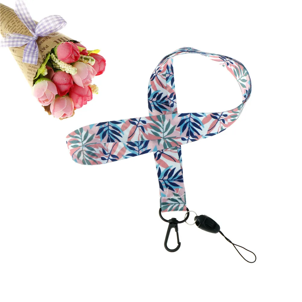 Leaves Neck Strap Lanyards for keys ID Card Gym Mobile Phone Straps USB badge Holder DIY Hang Rope Lanyard | Мобильные телефоны и