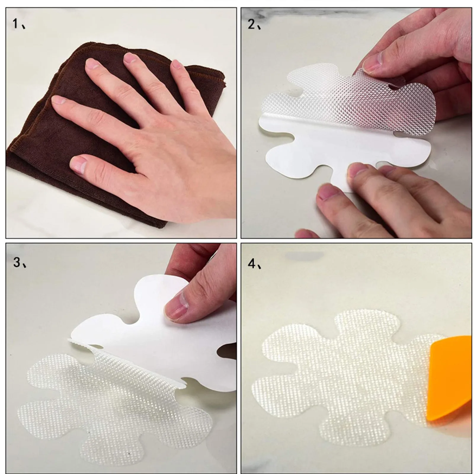 

Bathtub Non Slip Sticker Strips Transparent Shower Stickers Bath Safety Strips Non Slip Strips for Bathtubs Showers Stairs Floo