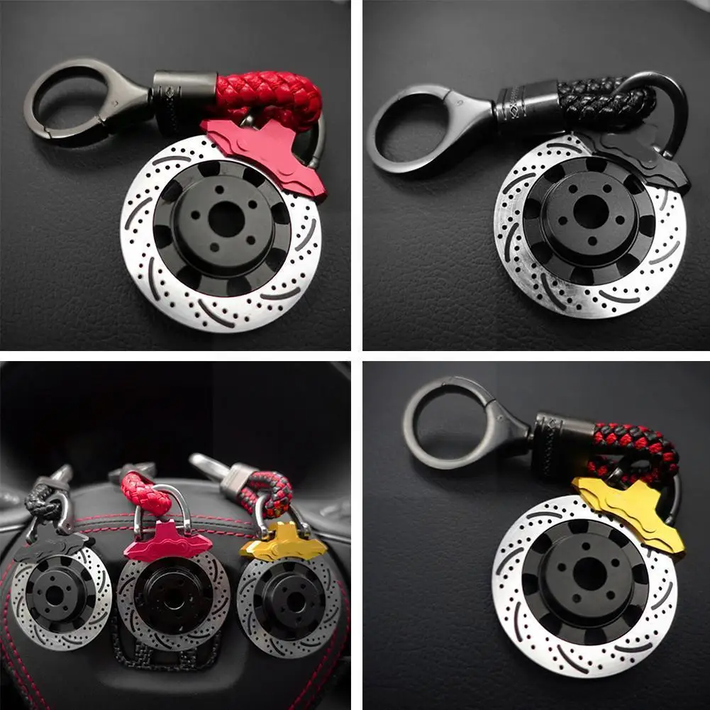 

1pcs Car Chain Aluminum Alloy Metal Wheel Disc Car Accessories Chain Pendant Motorcycle Brake Ring Brac L1s8