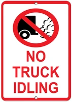 no truck idling parking sign label vinyl decal sticker kit osha safety label compliance signs 8
