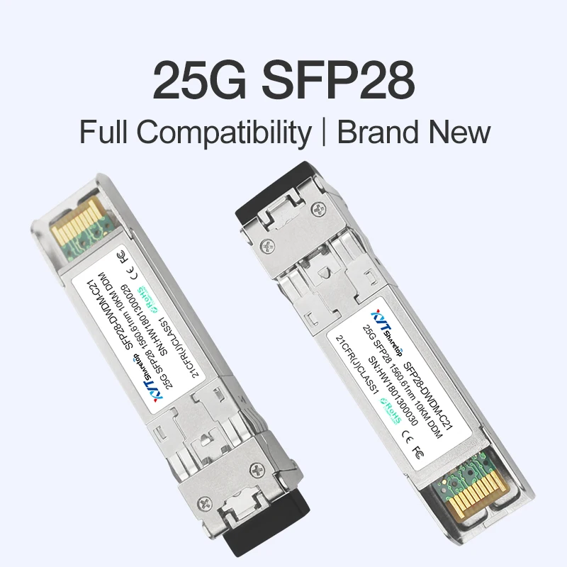 High Compatible dwdm SFP Module C21~C60 LC interface 25G 40km dual fiber optical transceiver | Fiber Optic Equipment