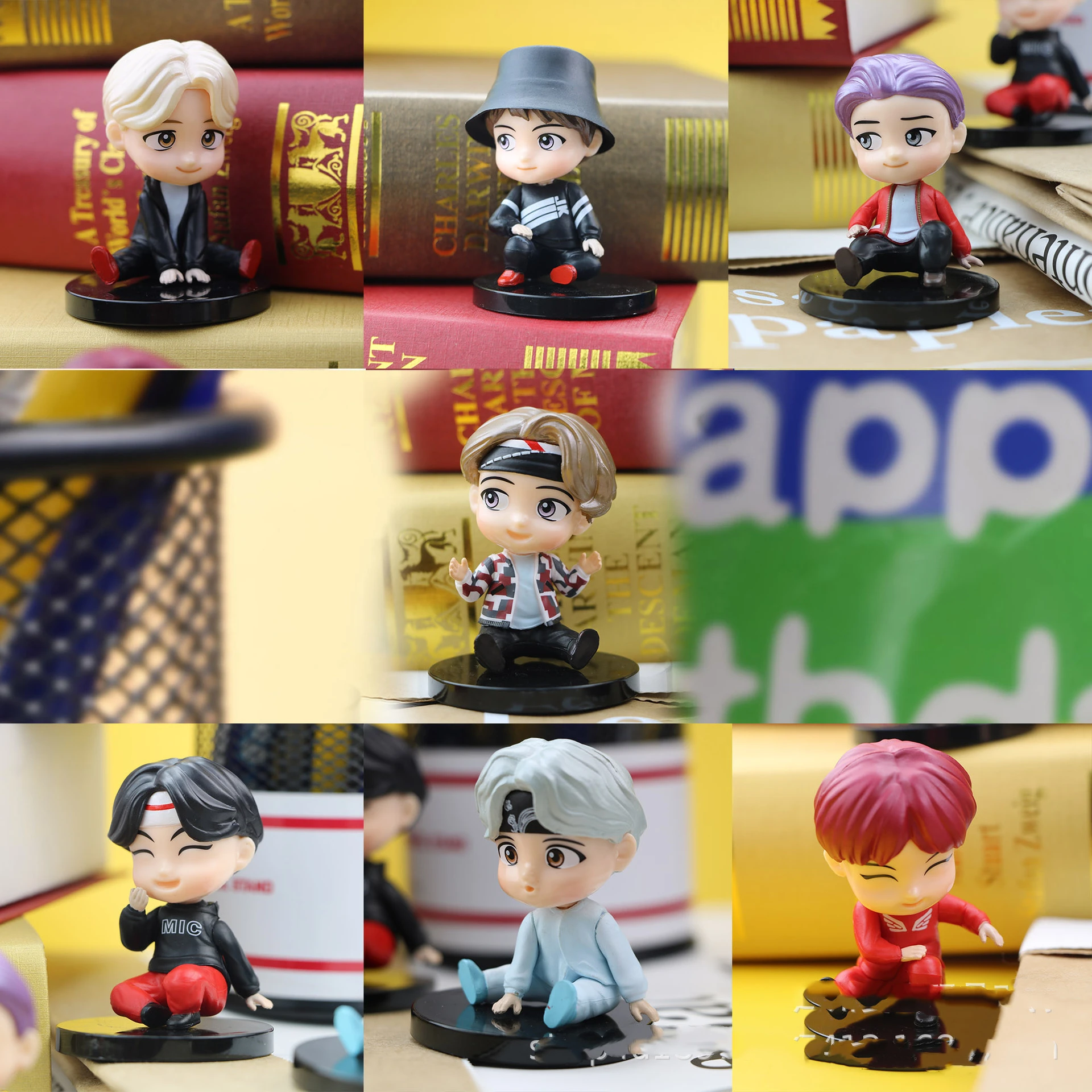 7 шт./компл. крошечная экшн фигурка tan Kpop модель Корея Grop Super Star PVC JIN SUGA J HOPE JIMIN V JUNG KOOK