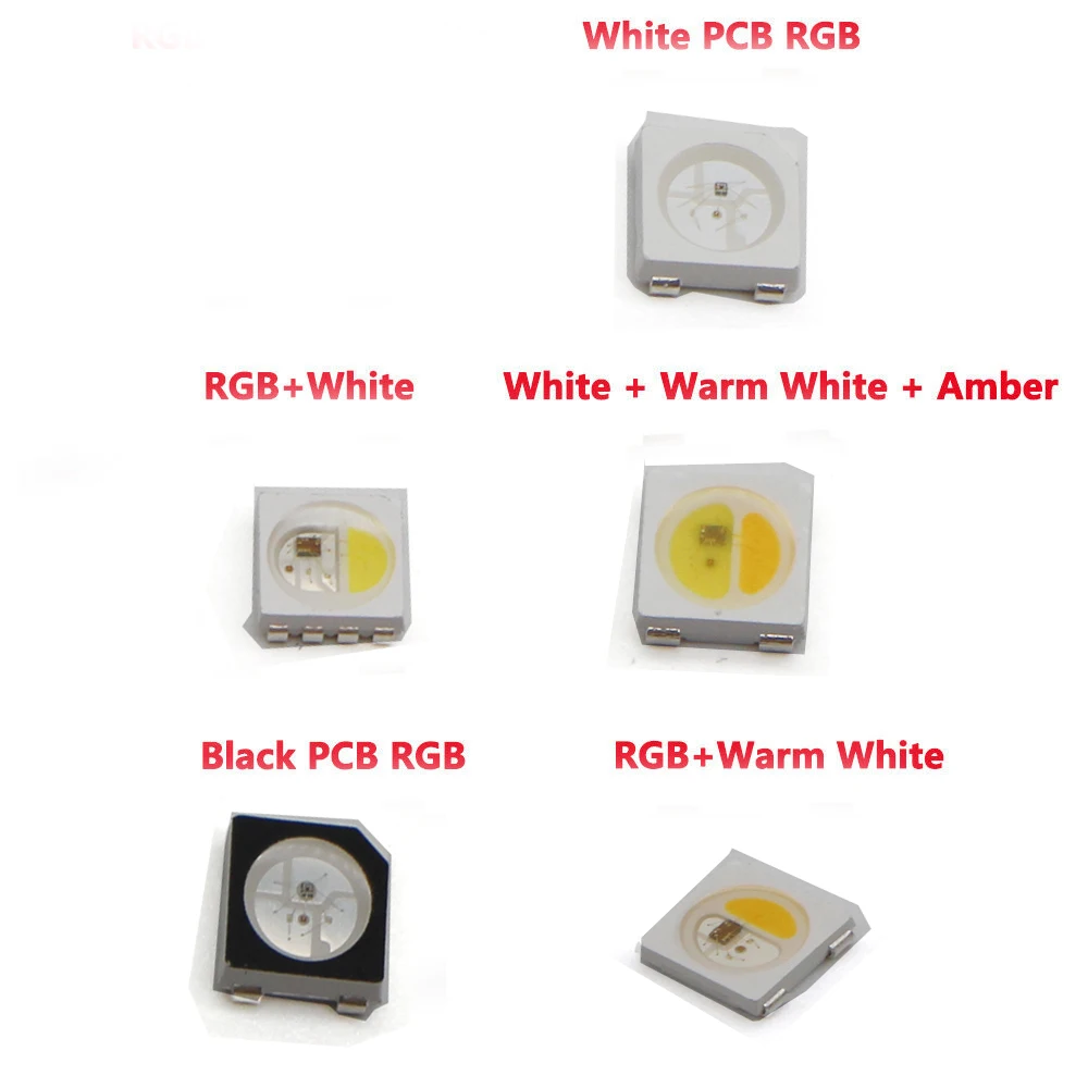 WS2812B SK6812 светодиодный чип 10 ~ 1000 шт. 5050 RGB/RGBW/WWA SMD черная/белая версия индивидуально