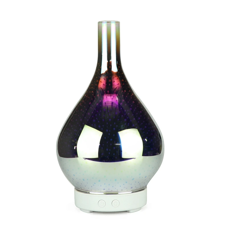 3D Firework Glass Vase Shape Air Humidifier with 7 Color Led Night Light Aroma Essential Oil Diffuser Mist Maker Ultrasonic | Бытовая
