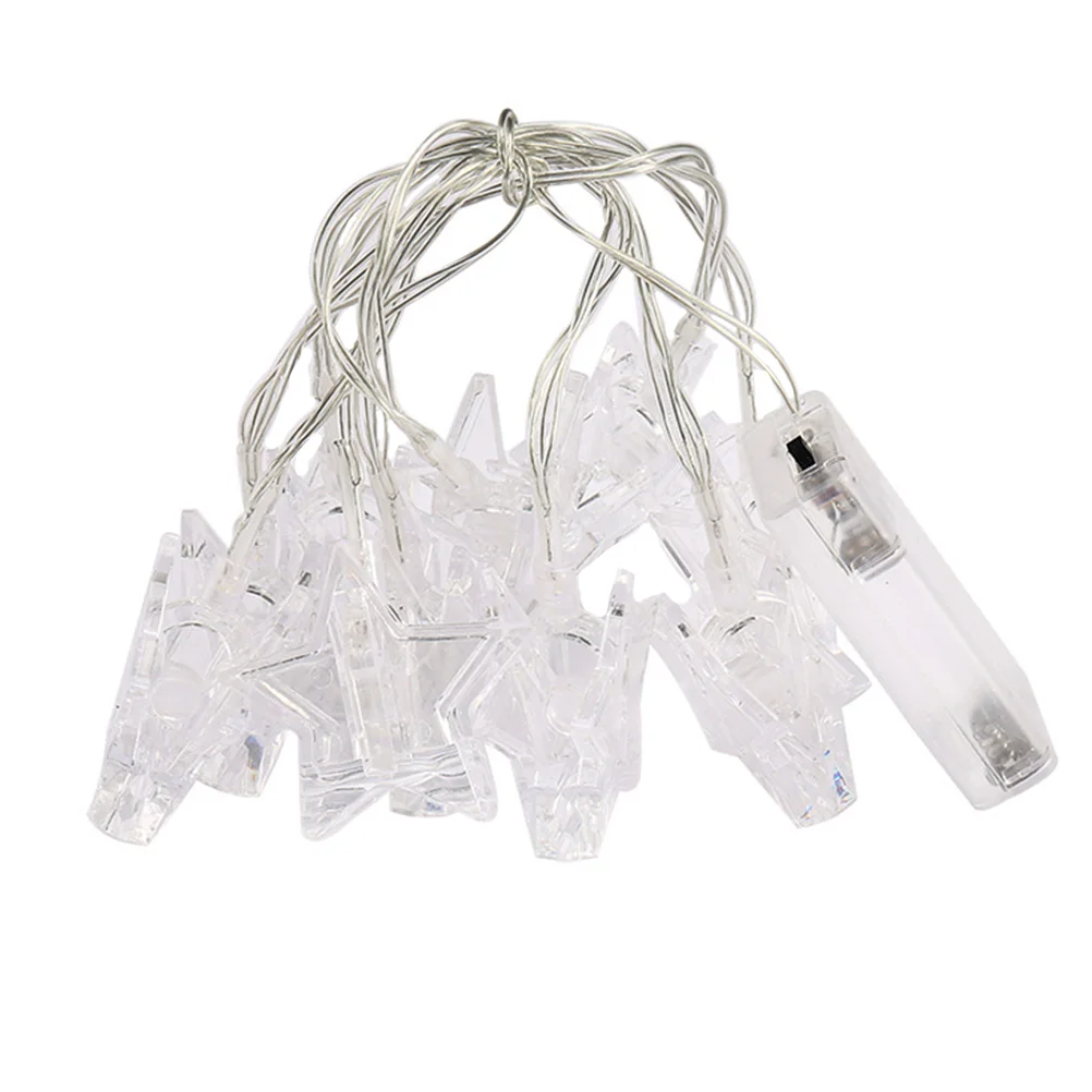 1pc LED Star Clip String Lamp Creative Photo Clip String Lamp Adornment