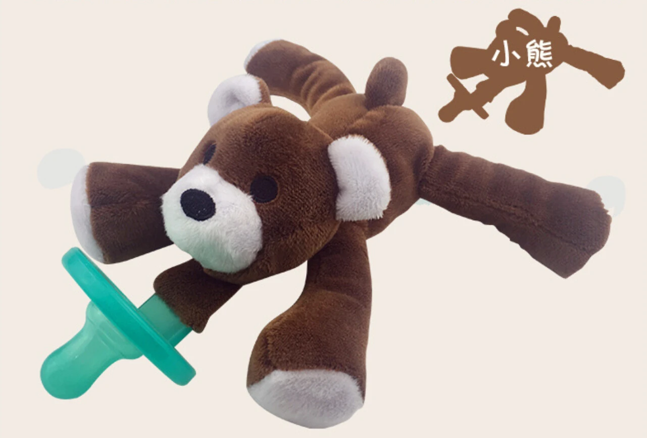 Pudcoco 1 шт. мультфильм младенец мальчик девочка Силиконовые пустышки-игрушки милые плюшевые животные детские соски для кормления - Цвет: 1