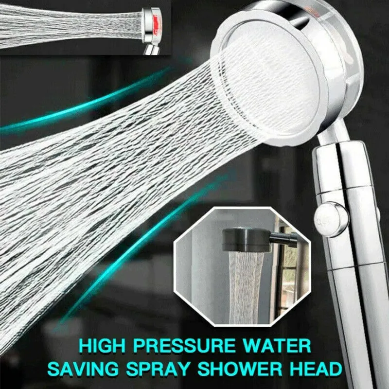 

High Pressure Spray Shower Head 360 Rotated Water Saving Rainfall Shower Head Handheld Bathroom Pressurized Massage Faucet