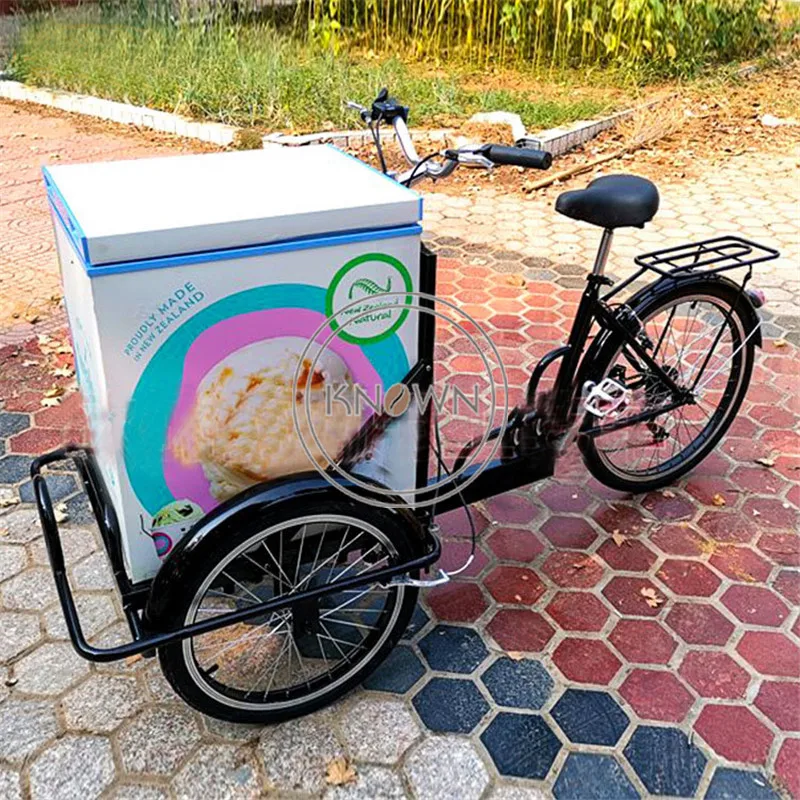Мобильный Электрический трехколесный велосипед для взрослых с морозильной