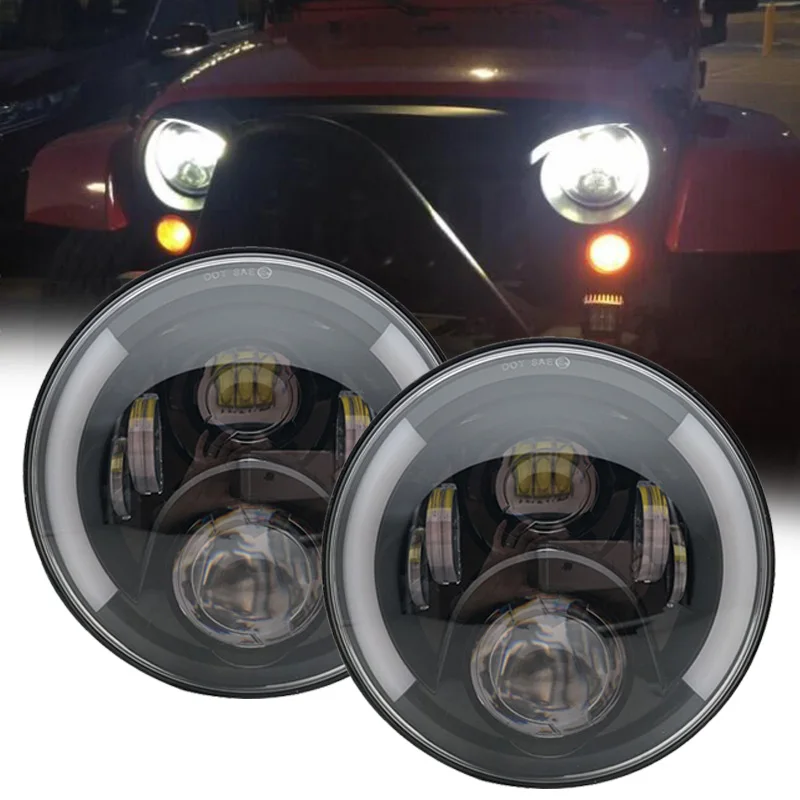 Новый автомобиль аксессуары 7 дюймовый светодиодный головной светильник s DRL Halo