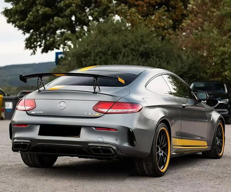 

Suit For Mercedes W205 Benz C-class C63coupe Two Door Version Surround Carbon Fiber Ed1 Lip Rear Spoiler After