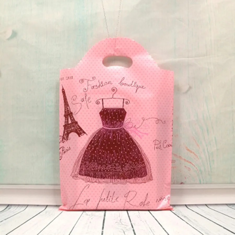 100pcs Extra thick plastic gift bags boutique men's and women's children's clothing stores carry free shipping | Дом и сад