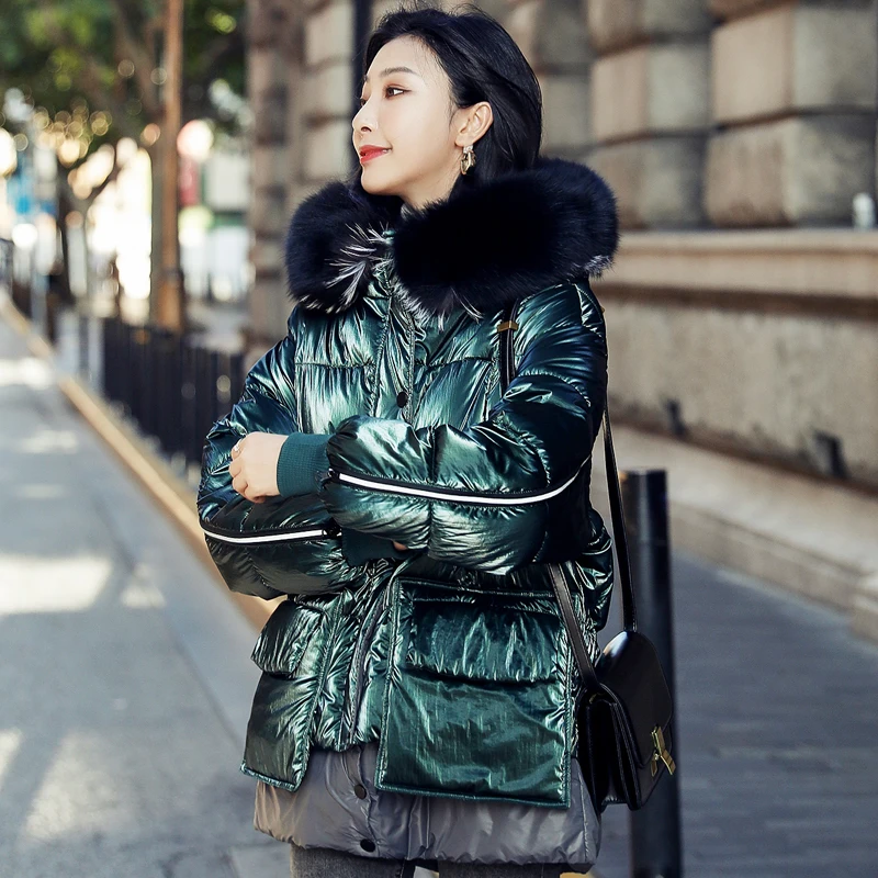 

Парка женская хлопковая с меховым воротником и капюшоном, зимняя, 2021