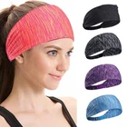 Эластичная Повязка на голову для женщин и девушек, спортивная повязка на голову для бега и йоги, хлопковая широкая повязка на голову, тюрбан для волос