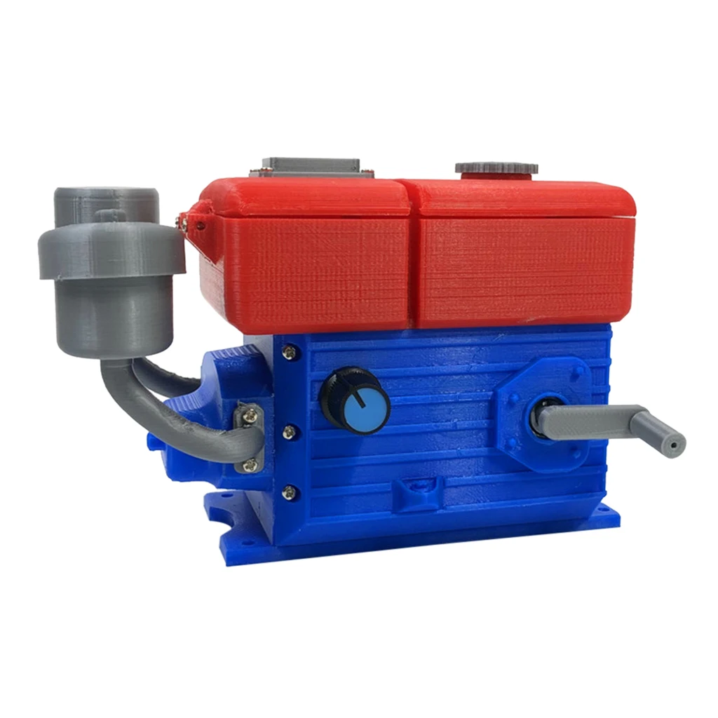 

3D Hand Cranking Tractor Model Single-cylinder Internal Engine DIY Toys