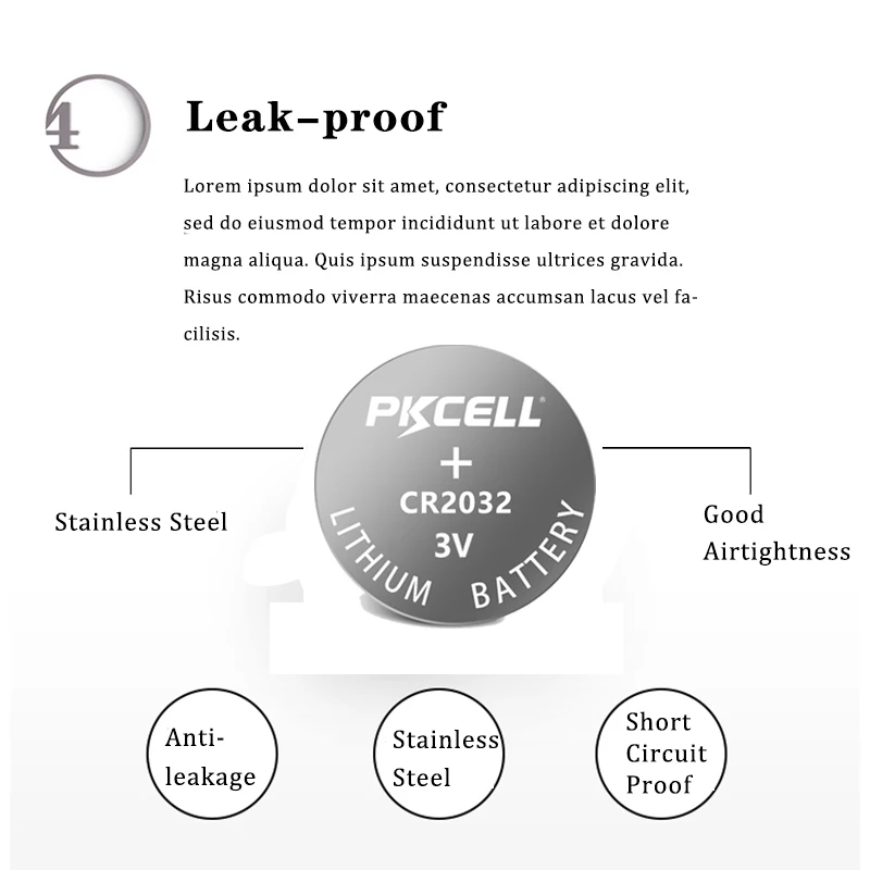 20 шт./4 упаковки Литиевые кнопочные батареи PKCELL CR2032 3 в 5004LC BR2032 DL2032 ECR2032 KECR2032|dl