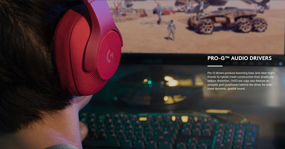 

Logitech G433 Wired Headset DTS Headphone 7.1 Surround Gaming Headset with Mic Nintendo Switch PS4 Xbox One tablets and mobile