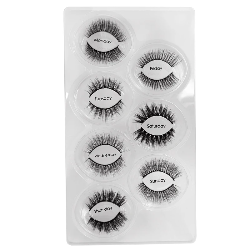 SHIDISHANGPIN 7/2 пар Накладные ресницы смешанные норковые для макияжа Искусственные