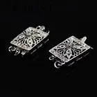 Бесплатная доставка 13x16 мм ювелирное изделие Stardust желтое золото 2 нити 3-strand коробка застежка