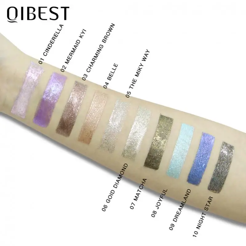 

10 Colour Woman Metallic Diamond Pearlescent Colorful Eyeshadow Box Pearly Watery Eyeshadow Glittering Eye Shadow Make Up TSLM1