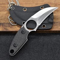 free shipping sharp s35vn steel high hardness steel carbon fiber handle beak claw blade outdoor camping self defense edc tool