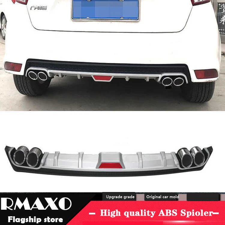 Для TOYOTA Yaris ABS задний бампер диффузор протектор для 2014 2017 Боди Комплект передний
