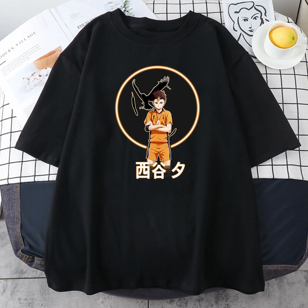 

Women Oversized T Shirts Anime Haikyuu Harajuku Summer O-neck Oversized Tee Shirt Loose Tees Shirts Kawaii Lovely Woman Tshirt