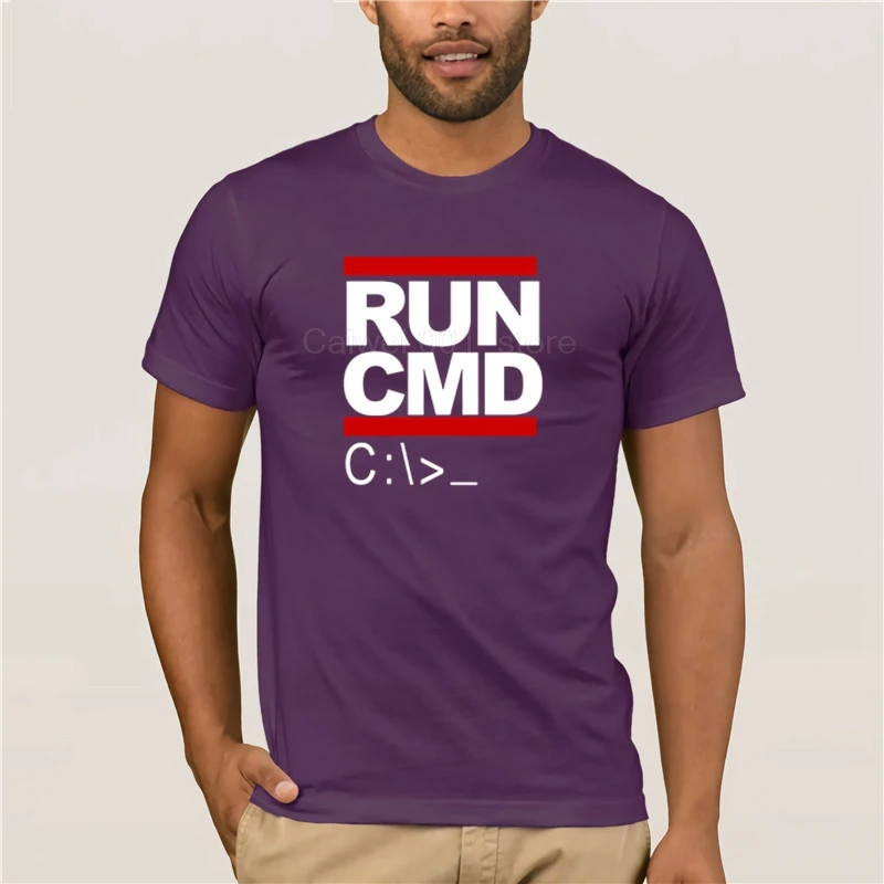 

mans Run Cmd Computer Programmer T Shirts Funny Birthday Gift For Man Boyfriend Husband Summer Short Sleeve 2019 trend T shirt