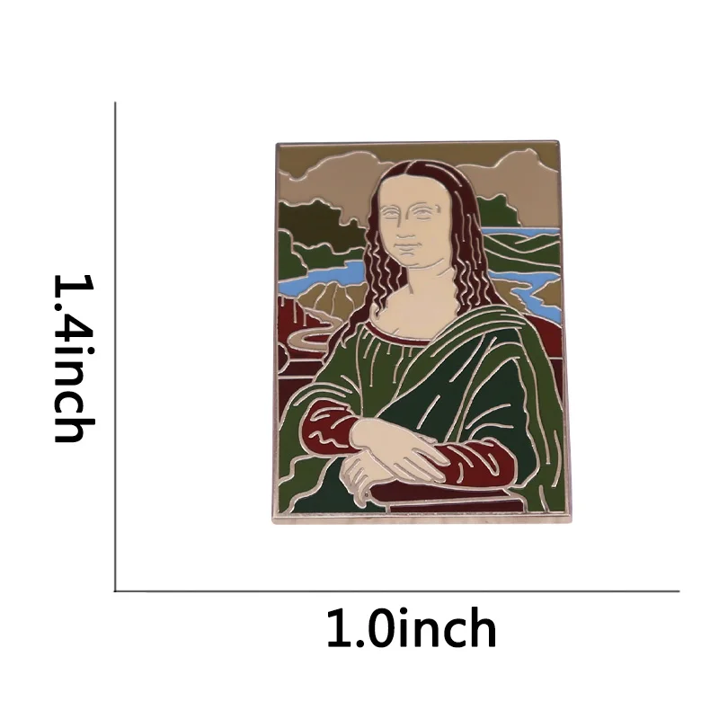 Значок на булавке с изображением Леонардо да Винчи эмалированные Броши Моны