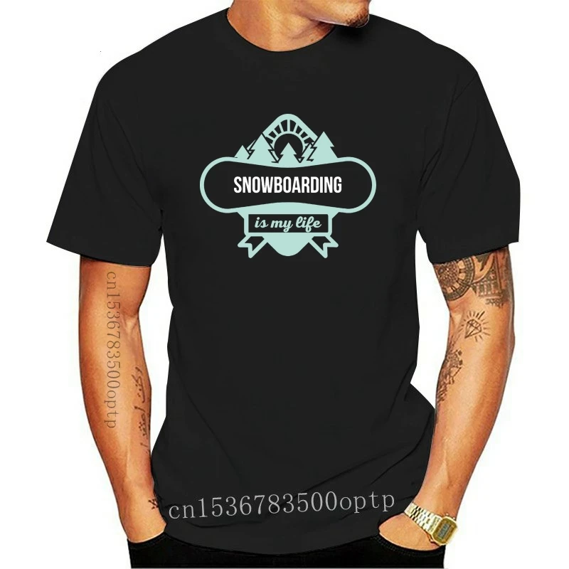 

New Snowboardings T Shirt - Snowboardings Is My Life Printed T-Shirt Men Funny Casual Brand Shirts Top Five Colors