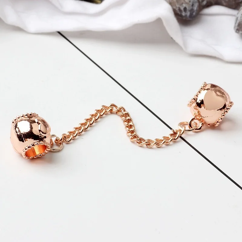 

S925 Embossed Love Hearts Safety Chain Silver 925 Jewelry Charm Beads for Women Bracelets DIY Fine Beads for Jewelry Making