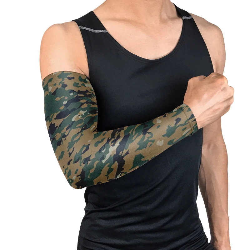 

Camouflage Compression Sun Sleeves Outdooor Mountaineering Cycing Unisex UV Protection Ice silk Sleeves Running Sport Hand Cover