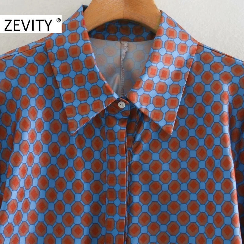 Женское платье-рубашка Zevity Осеннее винтажное плиссированное платье с