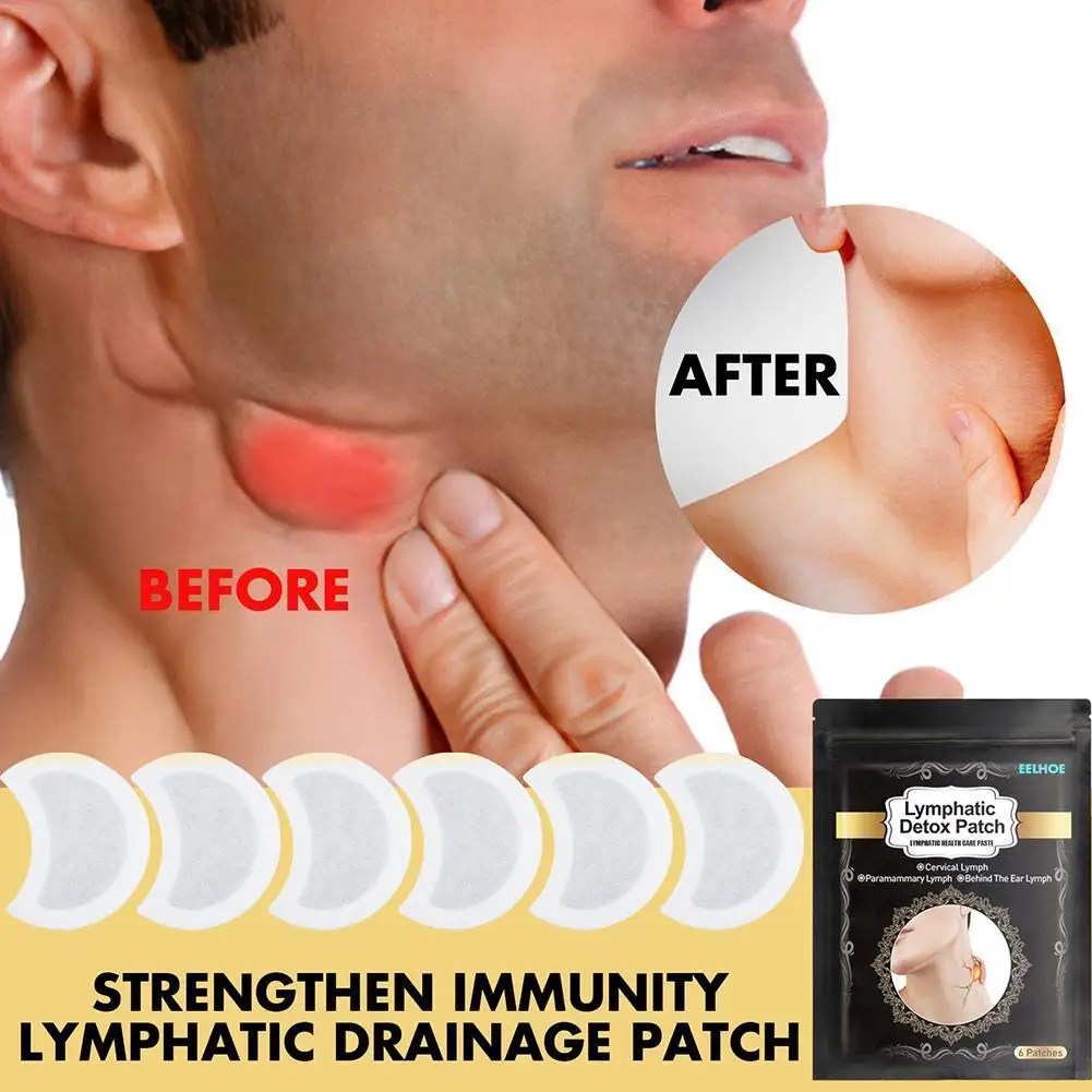 

Sumifun 6pcs Neck Pain Plaster Chinese Wormwood Extract Breast Anti-swelling Neck Detoxification Dredge Sticker He For Lymp X9S4