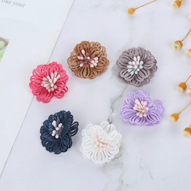 Заколки для волос с полыми цветами 10 шт. аксессуары сделай сам маленькими модный