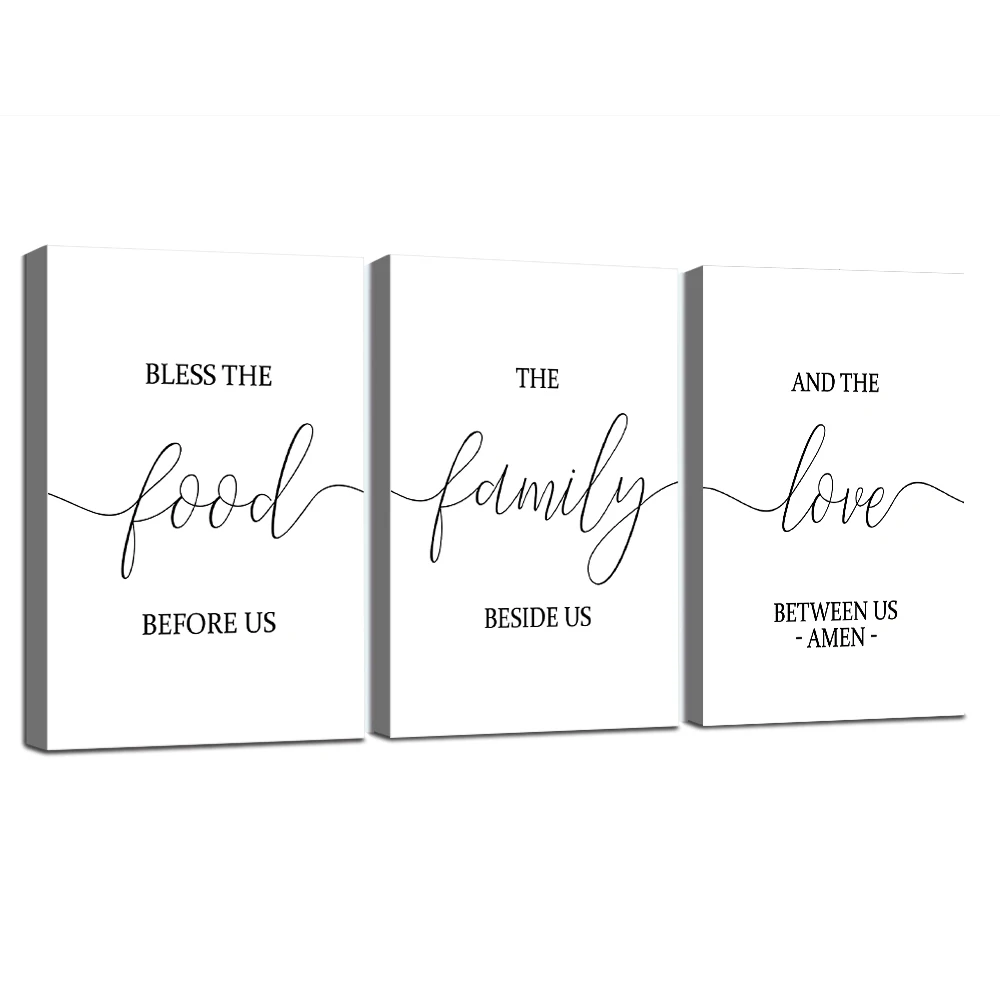 Картина на холсте благословенная еда любовь между нами мотивирующие цитаты