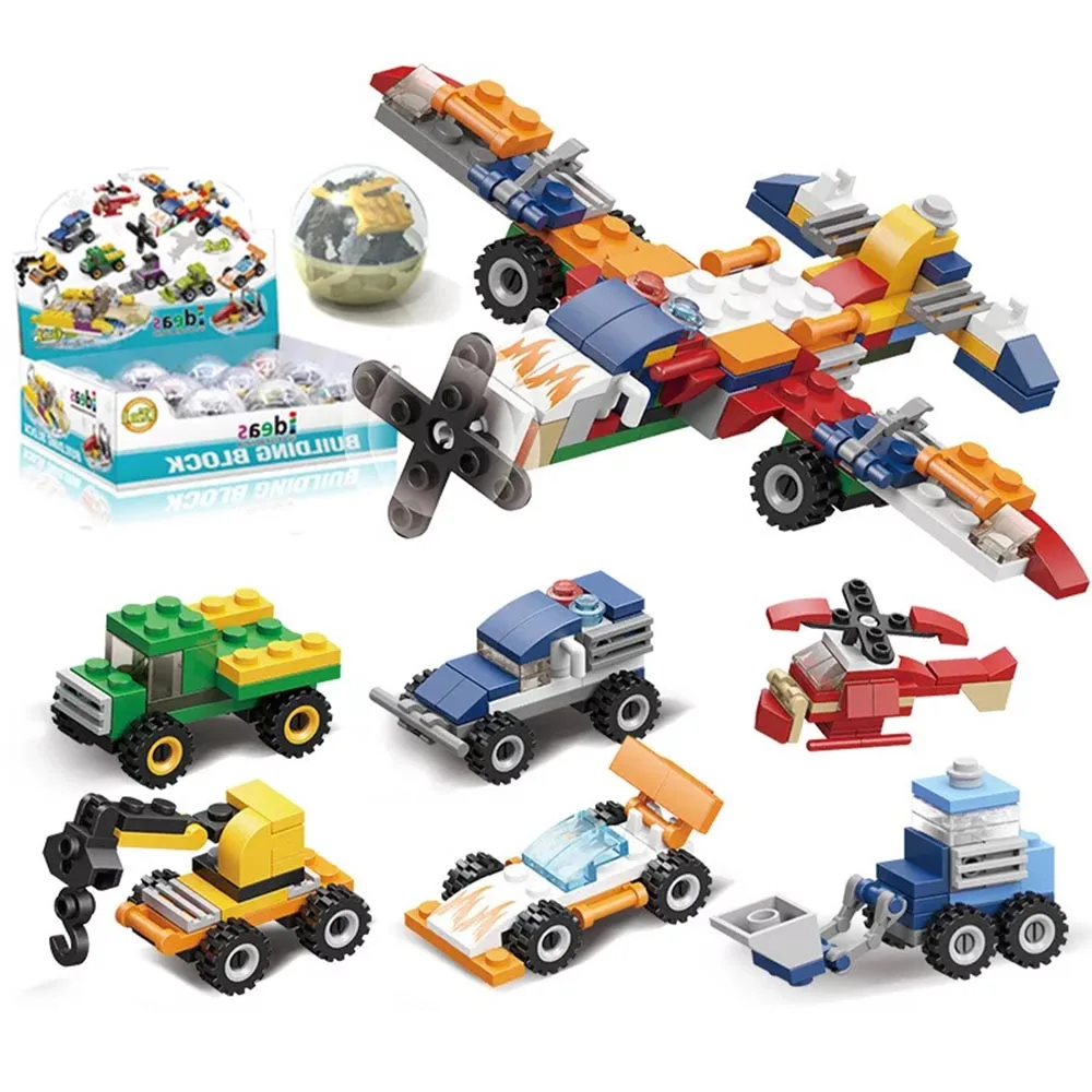 Строительные блоки головоломка для мальчиков деформированная Модель автомобиля