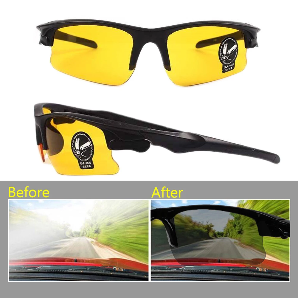 Hot Sale Day Night Car Vision Driver's Eyewear Anti Anti-Glare Driver Goggles Driving Enhanced Light Glasses |