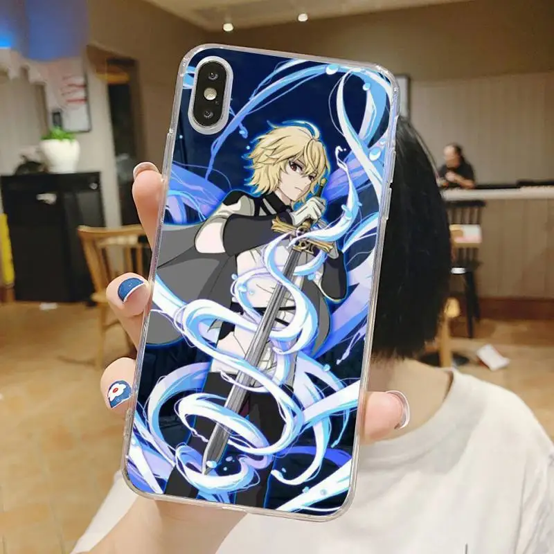 

Japan anime seraph of the end Phone Cases Transparent for iPhone 6 7 8 11 12 s mini pro X XS XR MAX Plus