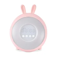 LED dream time sleeping wake up light Alarm clock desk table bedside rabbit lamp rechargable bulb for baby bedroom