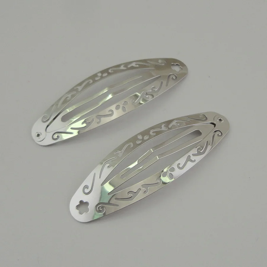 Заколка для волос с филигранным цветком металлическая овальная 20 шт. 2 5 см * 8 0 |