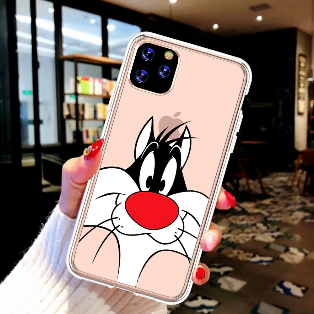 

Cute Cartoon Funny Bugs Bunny Soft Clear Phone Case For iPhone 11 12 Pro Max 8 7 6 6S Plus XR X XS Max 5S SE 2020 Coque Fundas