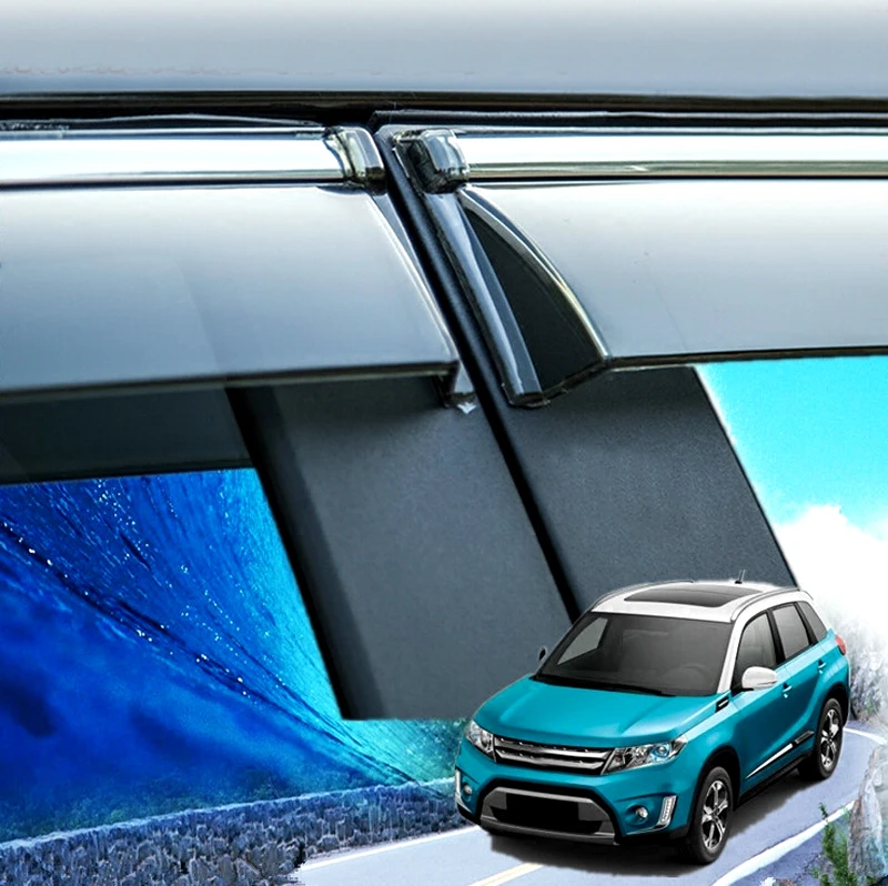 

Автомобильные аксессуары, подходят для Suzuki Vitara Edo 2015-2018, оконный козырек, вентиляционное отверстие, защита от солнца, дождя, дефлекторы, стил...