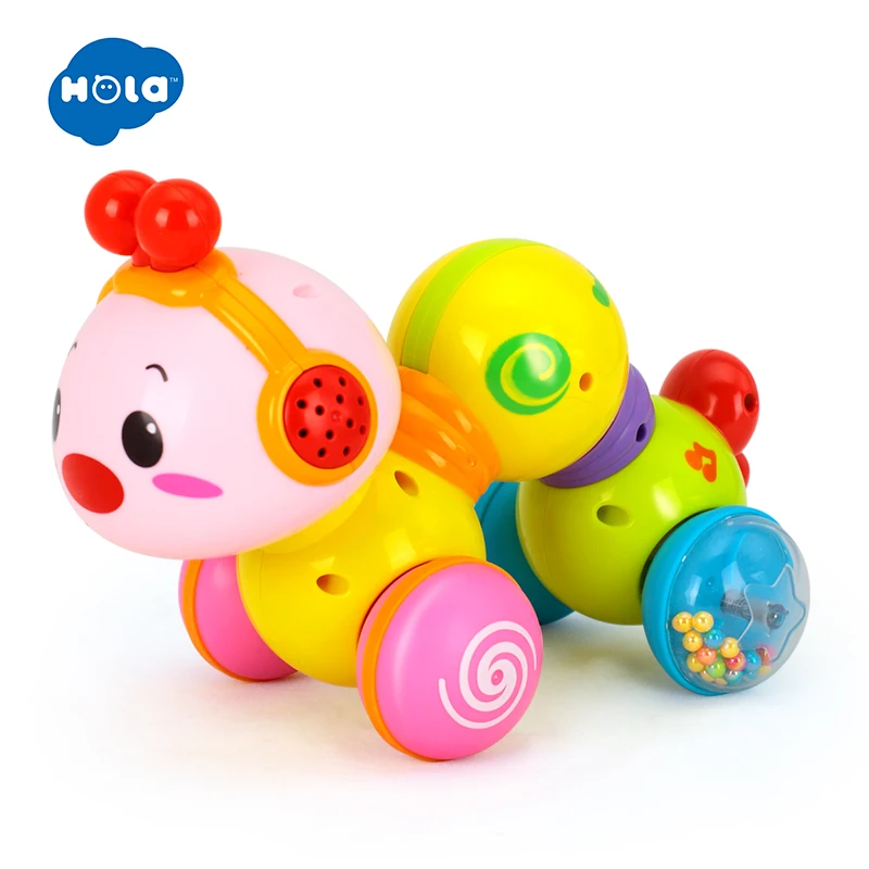 HOLA TOYS 997 бегущий червь прекрасный музыкальный Brinquedos Bebe пресс функция с музыкой и