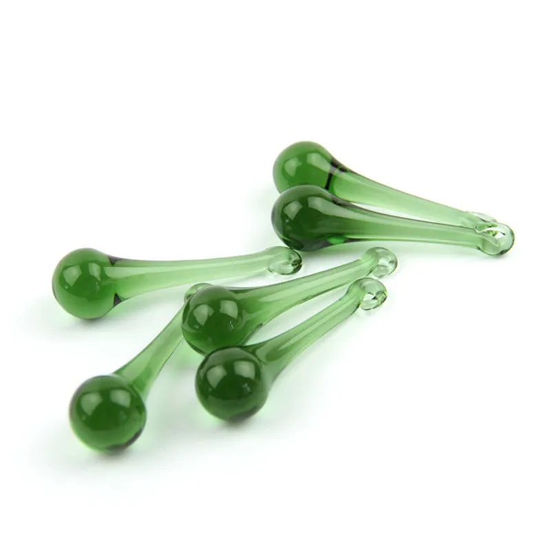 dark green 16*60 мм Хрустальные стеклянные призмы капли дождя разноцветные хрустальные подвески для люстры Запчасти - Цвет: dark green
